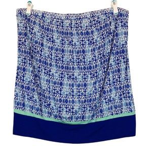 Lane Bryant Blue, White and Green Skirt NWT